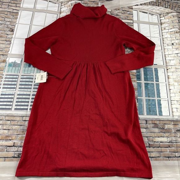 NWT Women’s Fall Creek Red Long Sleeve Turtleneck Dress (XL) GB10 - Picture 2 of 10
